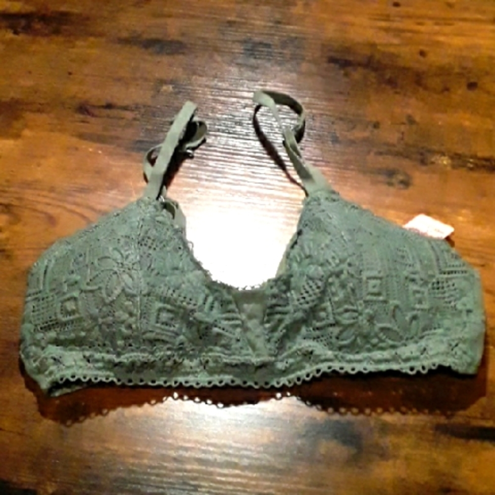 No Boundaries Medium Sage Green Beautiful Padded Bra